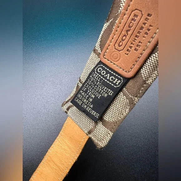 Coach Signature Visor in khaki and brown monogram canvas. NWOT - Picture 8 of 8